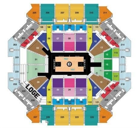 Brooklyn Nets Barclays Center Seating Chart