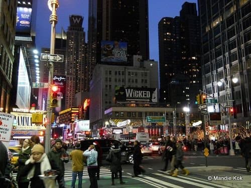 Times Square NYC Christmas Holiday Lights