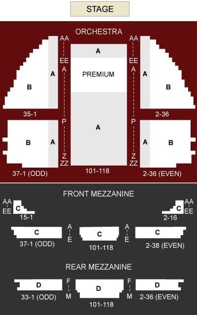 Wicked Musical Seating Chart Gershwin Theater