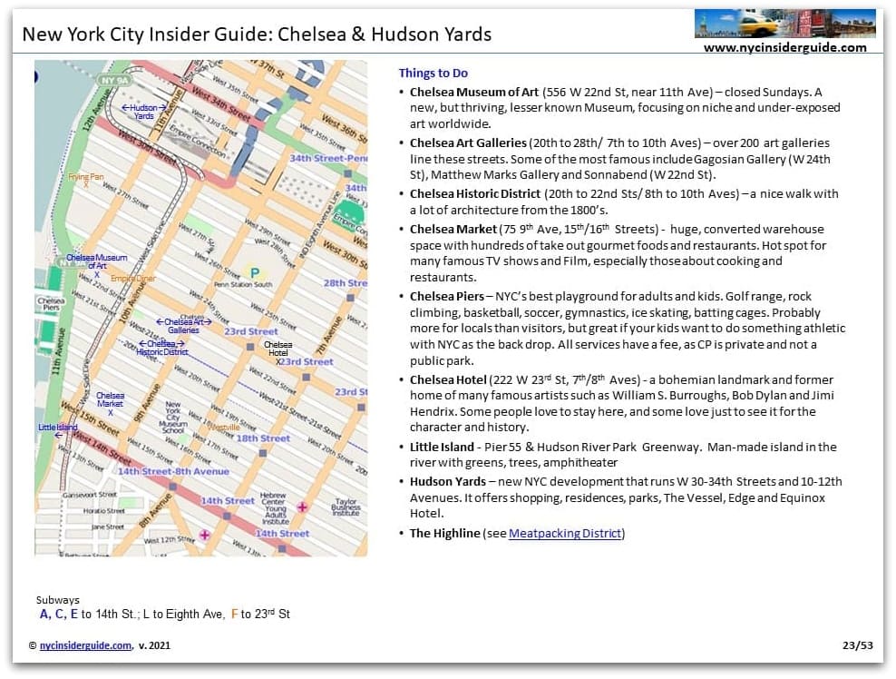 Chelsea NYC Neighborhood Map