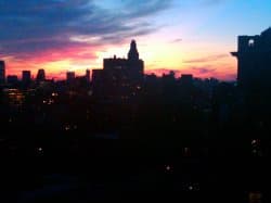 New York City Sunset View from Roof Deck