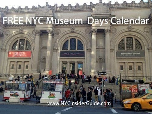 NYC Museums Free Days Calendar NYC Museums Free Days Calendar