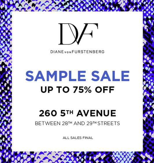 Diane Von Furstenberg (DVF) NYC Sample Sale