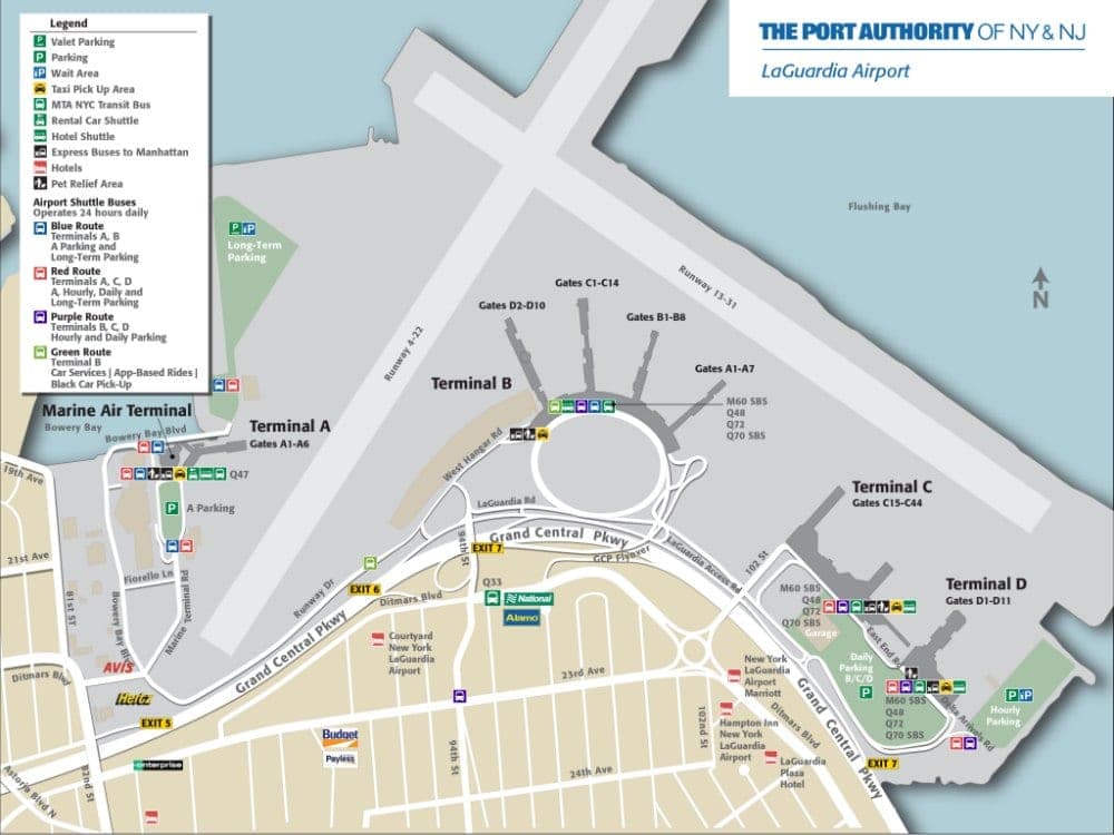 LaGuardia LGA Airport Map 