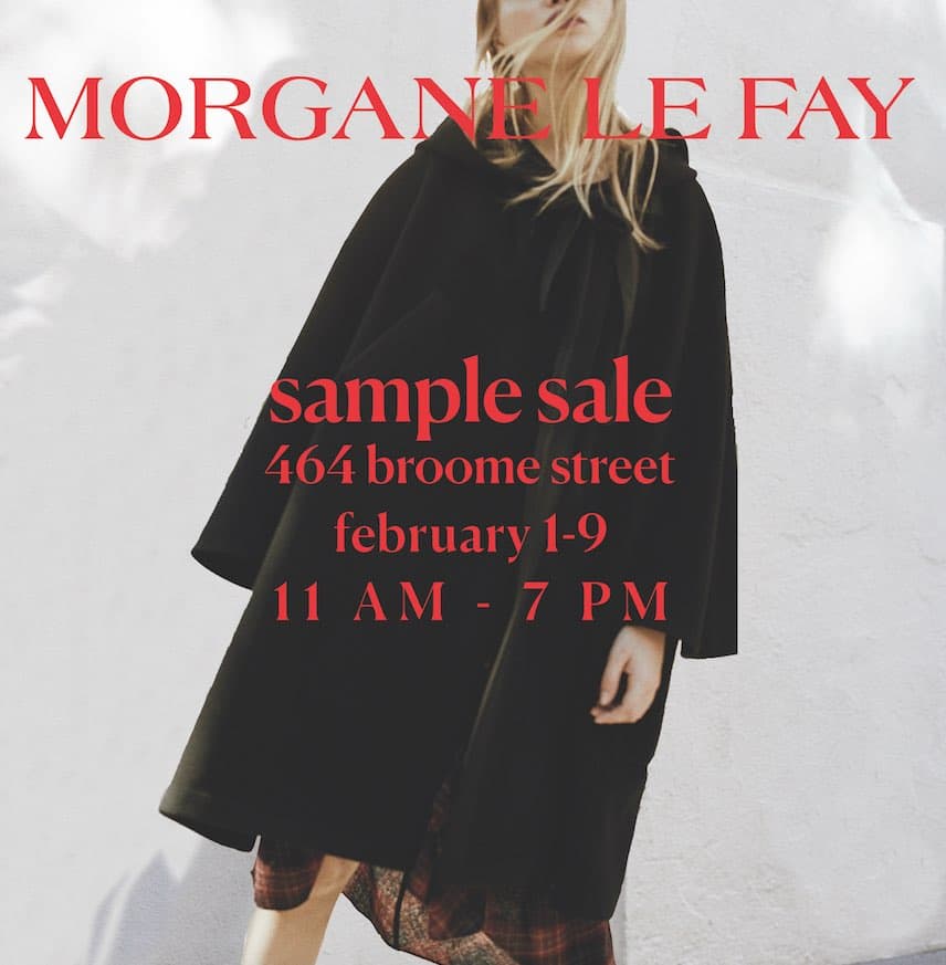 Morgane Le Fay Sample Sale 2018 Morgane Le Fay Sample Sale 2018