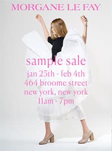 Morgane Le Fay Sample Sale 2018 Morgane Le Fay Sample Sale 2018