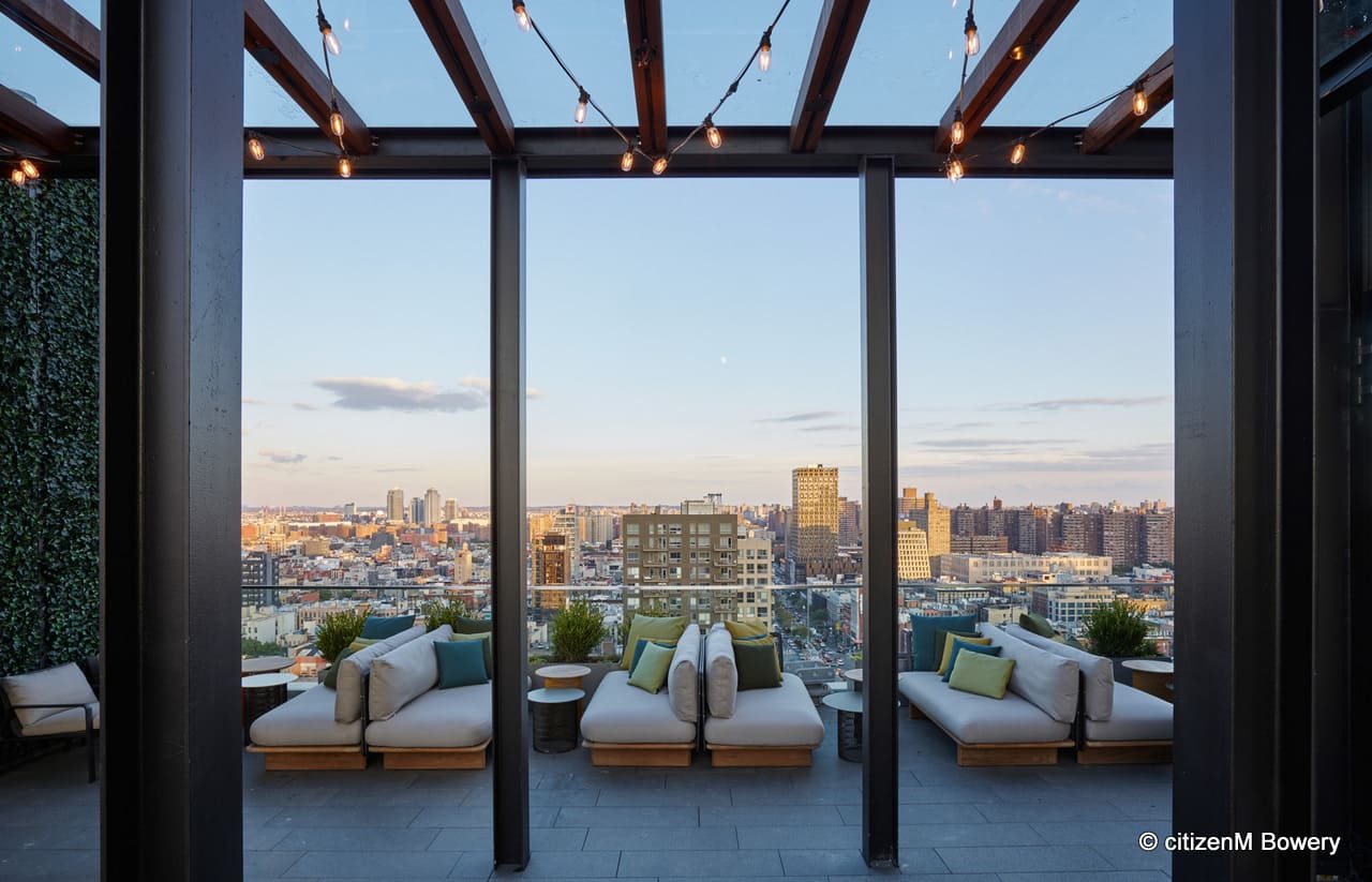citizenM New York Bowery Hotel Rooftop