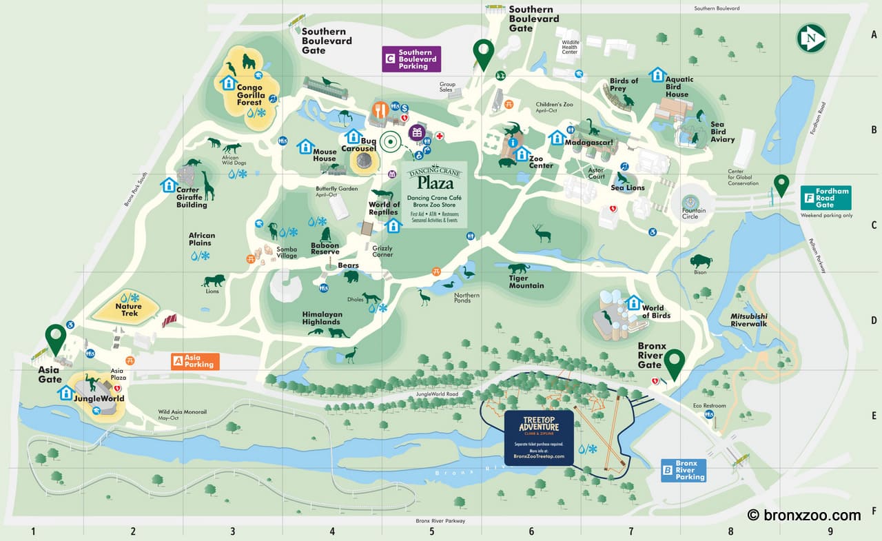 Bronx Zoo Map