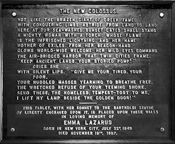 Statue of Liberty Inscription