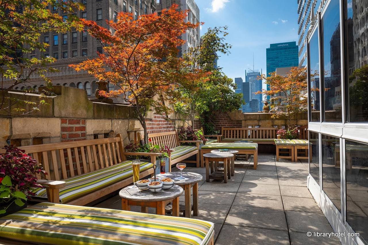 Bookmarks Rooftop Lounge Library Hotel