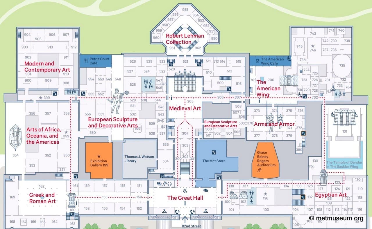 Metropolitan Museum of Art Map Metropolitan Museum of Art Map
