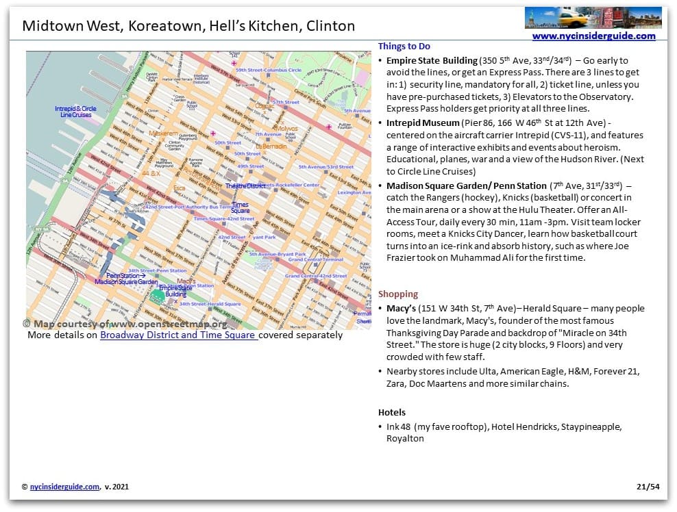 Midtown West NYC Map