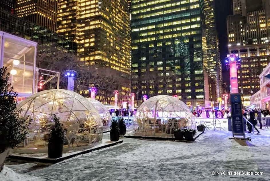 Bryant Park Winter Village Igloos