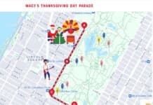 Macy's Thanksgiving Day Parade Route Map 2023