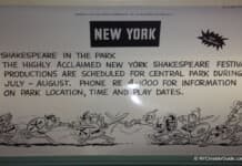 Shakespeare in the Park 2025 | Peter Dinklage, Jesse Tyler Ferguson, Sandra Oh ++ Shakespeare in the Park Subway Advertisement
