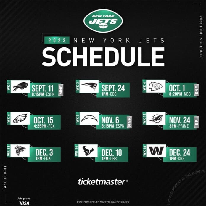 New York Jets Schedule 2023