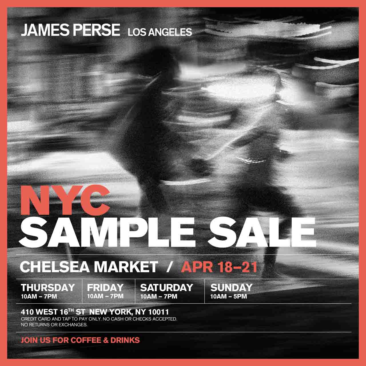 James Perse Sample Sale NYC