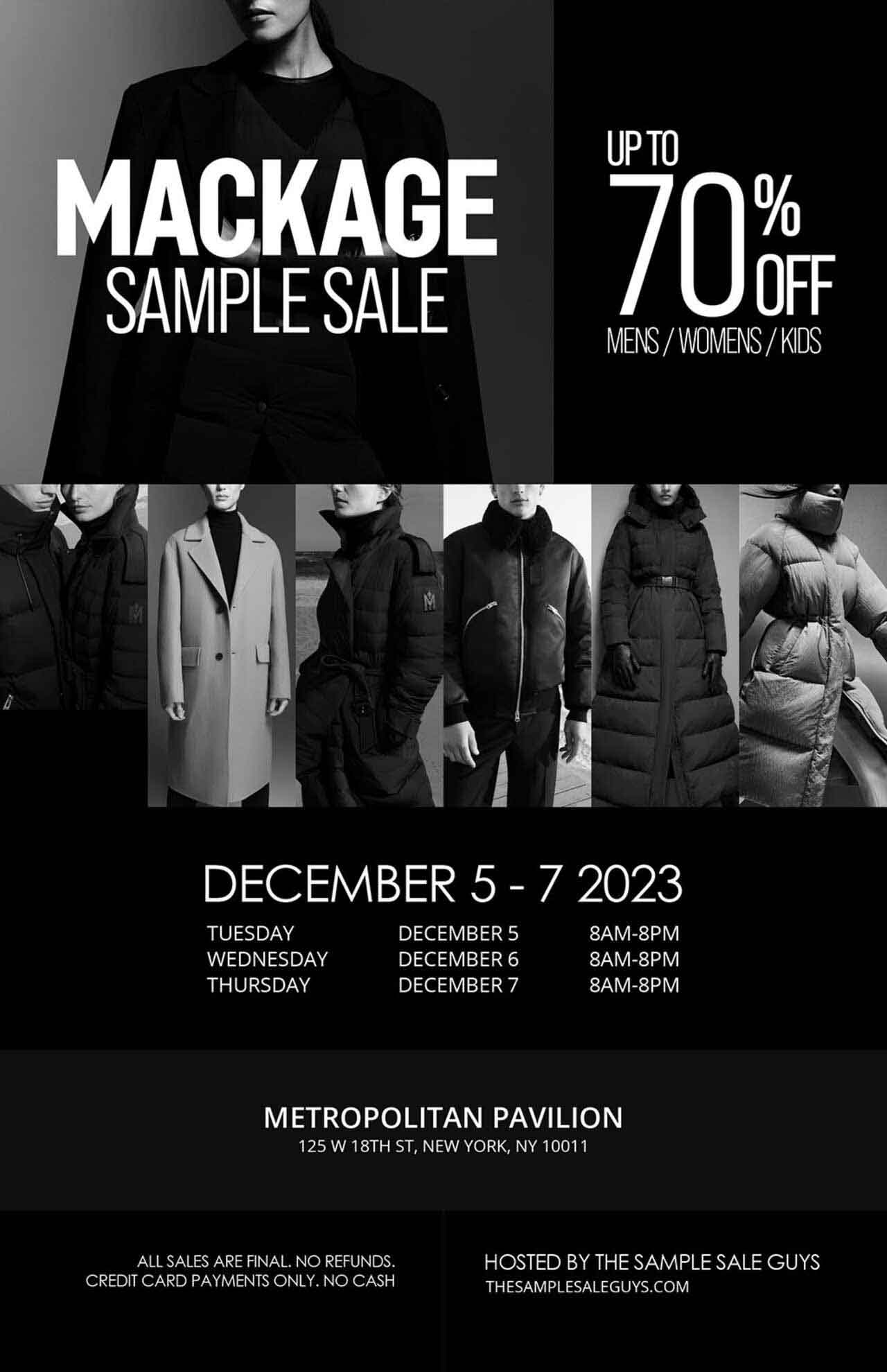 Mackage Sample Sale