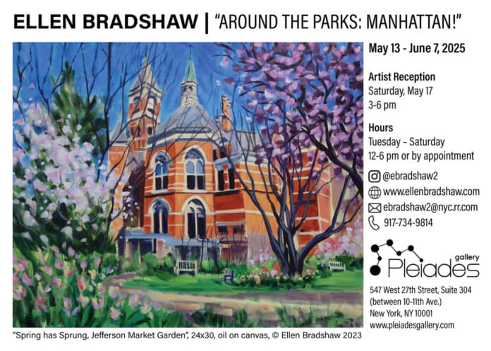 Ellen Bradshaw AROUND THE PARKS: MANHATTAN! Art Exhibit