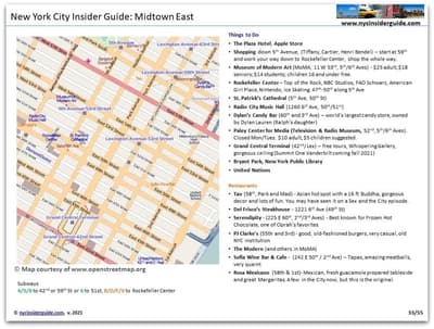 Midtown Manhattan NYC Printable Map Midtown Manhattan NYC Printable Map