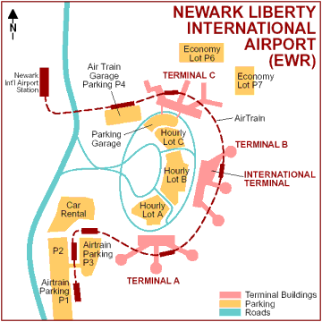Newark Airport (EWR) Map